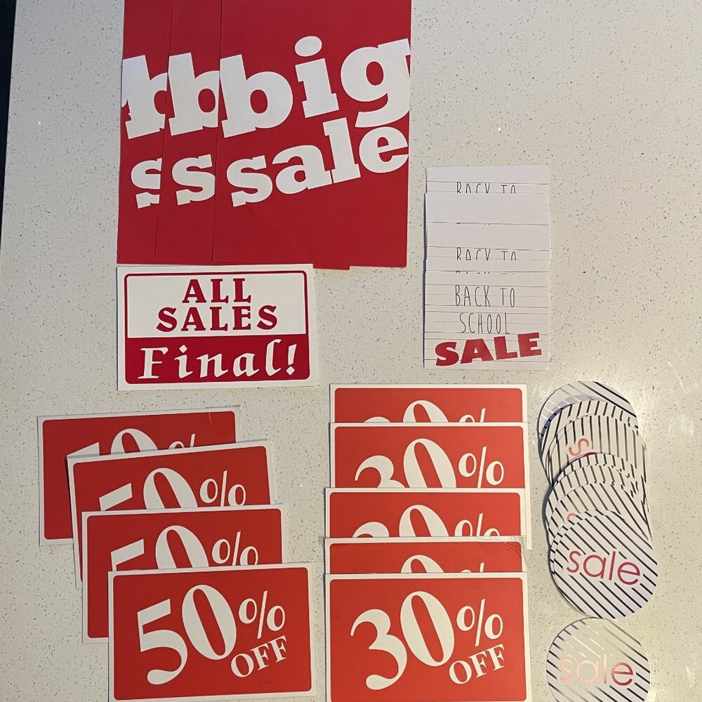 Set of Retail SALE Signs